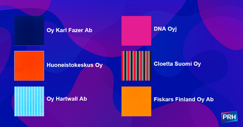 Yritysten väritavaramerkkejä.